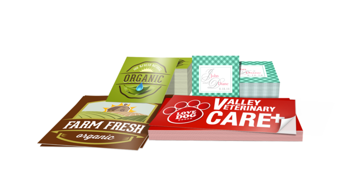 Cut-to-size business labels